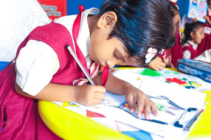 Happy students at Awanti Vidya Mandir